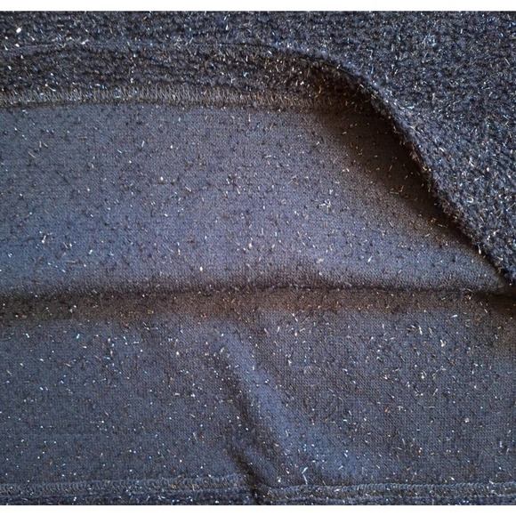 Vintage 90s Black Metallic Fuzzy Knit Sweater Shirt Women 18W/20W - Picture 9 of 9